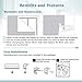 Grneric Cordless Roman Shades Window Shades,Grey Pattern Blackout Light Filtering Custom Window Roman Blinds,10percent Linen Fabric Roman Shades for Windows,French Doors,Doors,Kitchen Windows