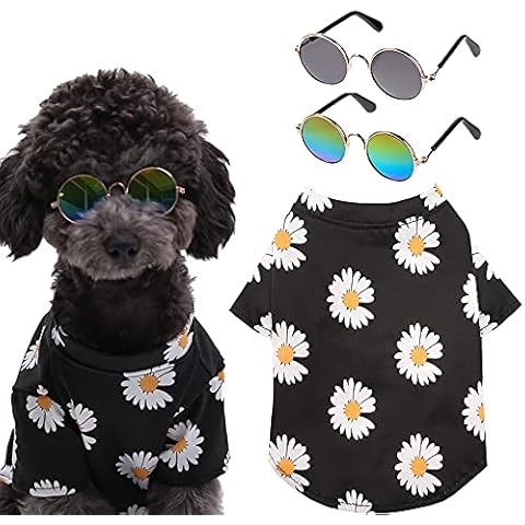 Xs Dog Clothes for Small Dogs Girl Sebaoyu Pet Puppy Shirts Chiuahaha Female Clothes Outfit Summer Fall Dog Costume Doggie Cat Clothing for French Bulldog Yorkie Breed (XS) Cover