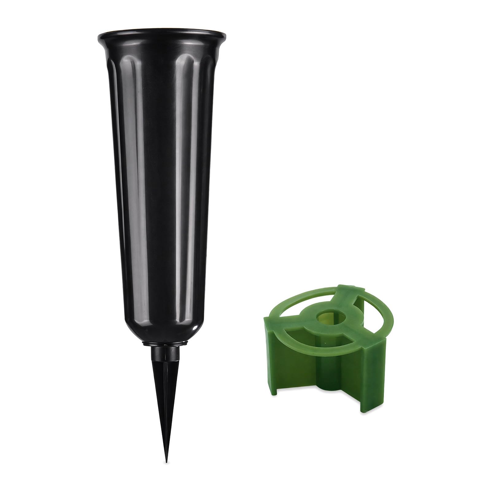 4 PCS Grave Vases, Memorial Flower Pots for Graveside, Cemetery, Grave Ornaments for Fresh or Artificial Flowers