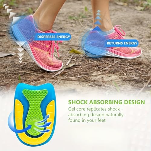 Image of Gel Heel Cups Silicone Heel Pad for Heel Ankle Pain, Heel Spur Shoe Support Pad for Men and Women Shock Cushion Pad