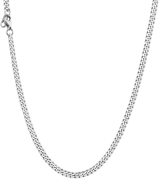 U7 Collana Cubana Uomo Acciaio Inossidabile