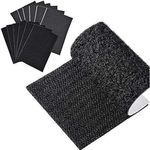 Double Sided Sticky Pads Hook and Loop Adhesive Back Fastening Tape for Home, Office, School and Workshop Use, 6 Pairs 11CM x 15CM Cover
