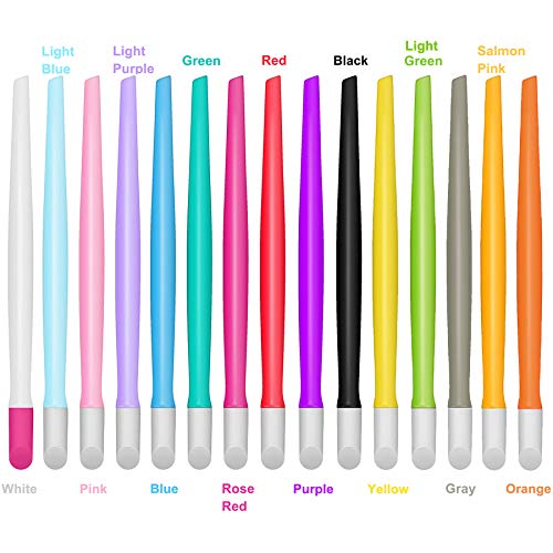 BQTQ 75 Pieces Rubber Nail Cuticle Pusher Plastic Handle Nail Cleaner Rubber Tipped Cuticle Pusher Colored Nail Art Tool for Men and Women, 15 Colors - Thumbnail 5