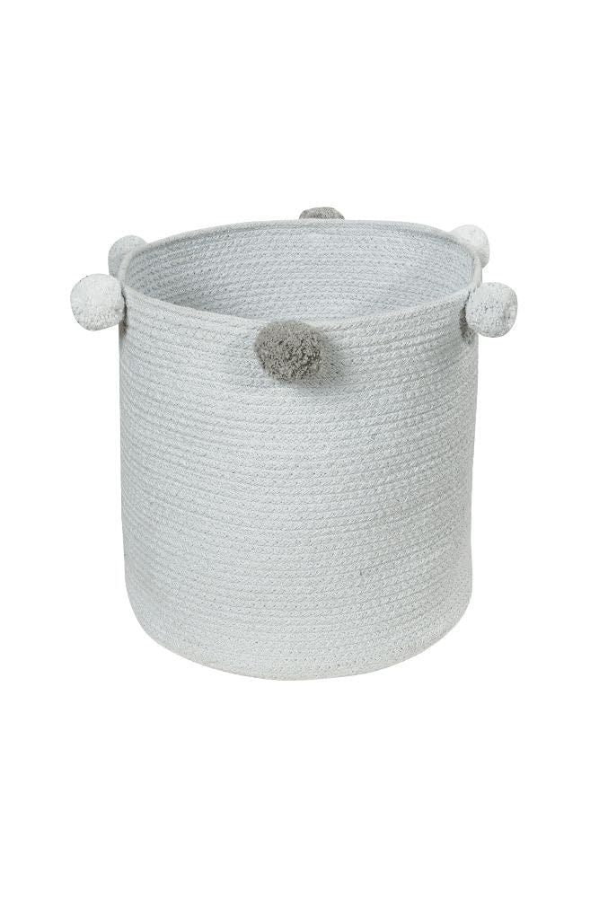 Lorena Canals Aufbewahrungskorb Bubbly Natürliche Baumwolle -Hellblau - Weiß - Grau- 30x30x30 cm