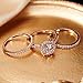 SweetJew 2 ct Engagement Rings For Women Round Cut Cubic Zirconia Ring Halo 18k Rose Gold-plated over Sterling Silver Size 7