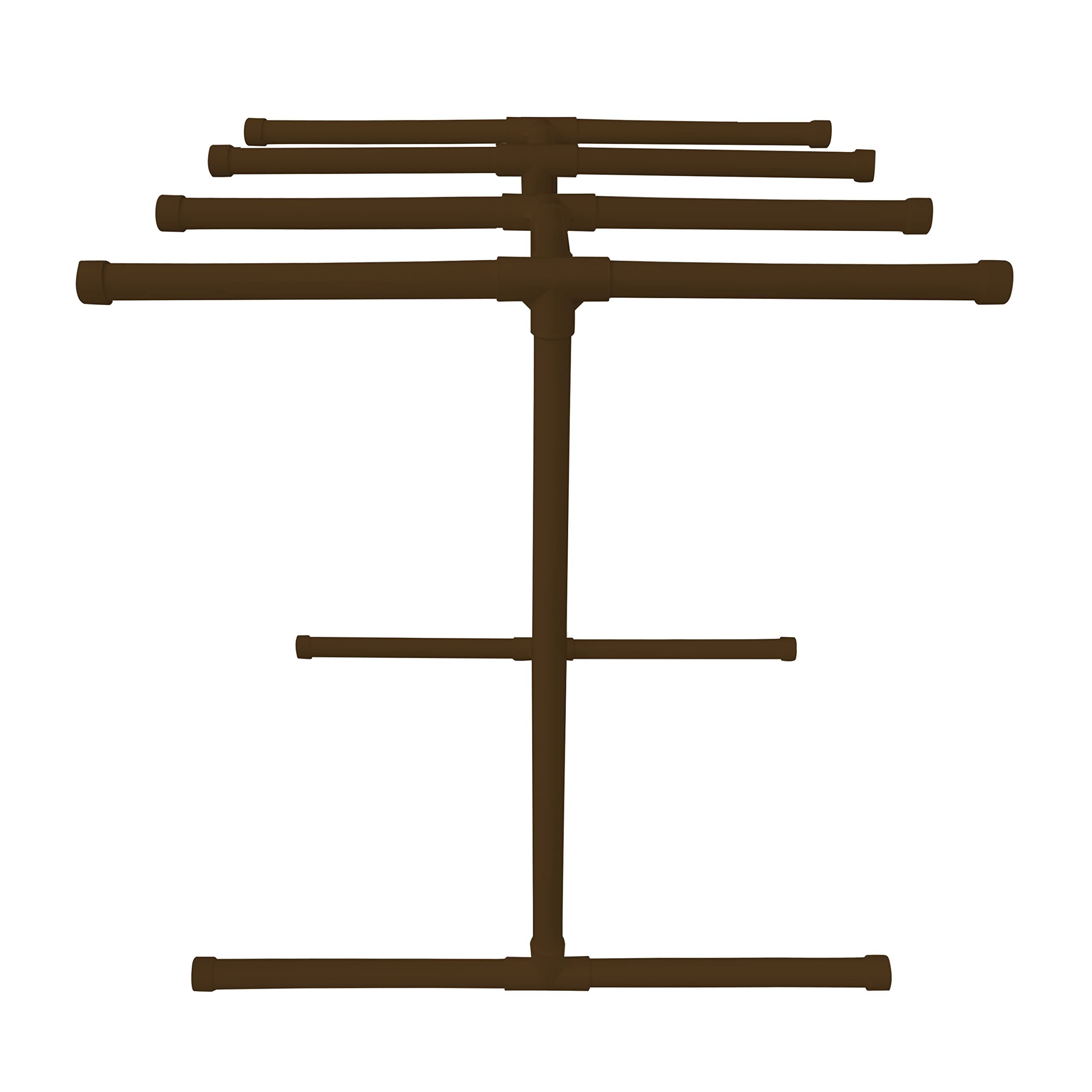 8 Bar Horizontal Towel Rack - Poolside Storage Organizer for Drying Wet Towels, Floats, Noodles, Paddles - Brown Style 844164 40" H x 30" L x 40" W