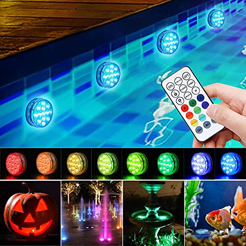 Yujue Luzes Subaquáticas para Piscinas, Luzes LED Submersíveis Recarregáveis por USB, Luz Subaquátic