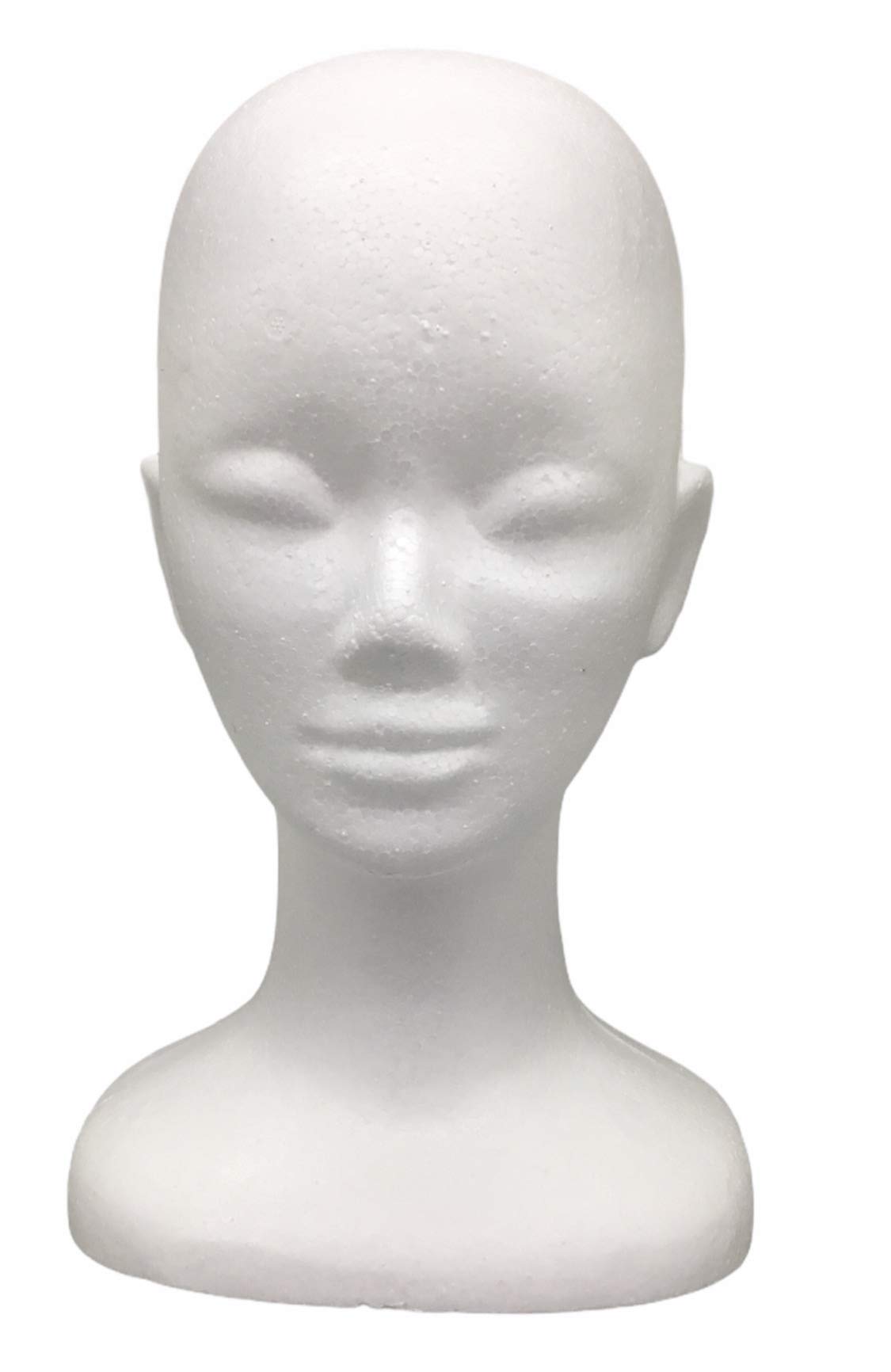 Buy 13" Styrofoam Wig Head Tall Female Foam Mannequin head Style