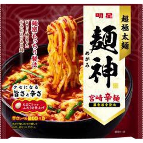 Amazon.co.jp: 明星食品 麺神 宮崎辛麺 濃香激辛醤油 1食 20入