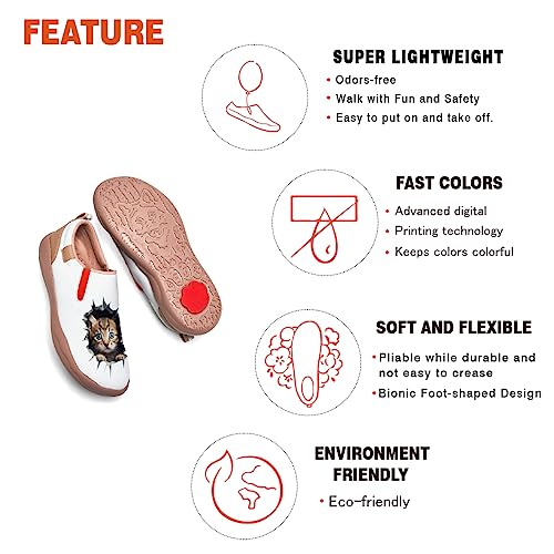 Men's Painted Travel Shoes Slip On Casual Comfortable Lightweight Flat Sole Wide Toe Animal Art 3D4