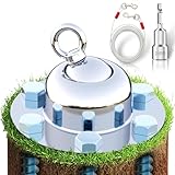 360Β° Swivel Dog Tie Out Cable and Stake - 2025 Upgrad Stainless Steel Dog Stake Dog Anchor for Small to Large Dogs - No Tangle Reflective Run Cable for Yard (Silver 10 ft Cable)