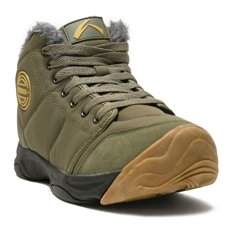 Image of UPSOLO Mens Winter Trekking Snow Boots Water Resistant Shoes Anti-Slip Fully Fur Lined Casual Lightweight Hiking Boot