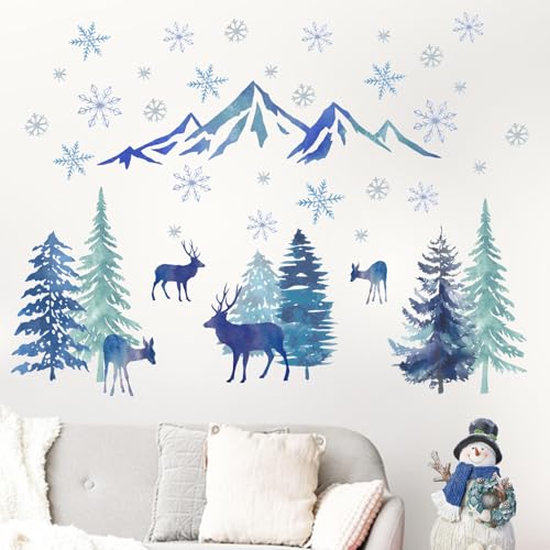 Adhesivos de pared Winter Wonderland Mfault 35x12 pulgadas miniatura 5