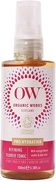 Organic Works Refining Face Toner 100ml-Refines Pores,Hydrates,Soothes-with Neroli Water,Centella-Reduces Redness,Improves Texture & Boosts Radiance,Helps Preserve Skin's Barrier,for All Skin Types