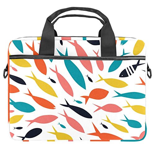 Sac ordinateur portable 13 pouces protège-choc sacoche poissons multicolore