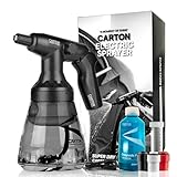 CARTON 【公式】 SUPER DRY FOAM 『 洗車が今、進化する 』 電動フォームガン 特許取得済み PSE認証済み 脱着式バッテリー 空気混合型噴霧方式 1.5L Type-C 充電式 洗車 超濃密泡 IPX6 防水 溶剤耐性 静音設計 カートン 日本語説明書 アルカリ性シャンプー 250mL 付き (ブラック, SUPER DRY FOAM)