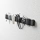 Yamazaki 5202 TOWER Magnetischer Messerhalter, schwarz, ABS-Harz/Magnet/Silikone, minimalistisch, 1,7 x 35 x 4 cm