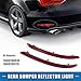 A ABSOPRO Rear Bumper Reflector Light 1668200074 for Mercedes Benz W166 ML350 ML400 ML500 ML550 ML63AMG 2012-2015 ABS Red Gray