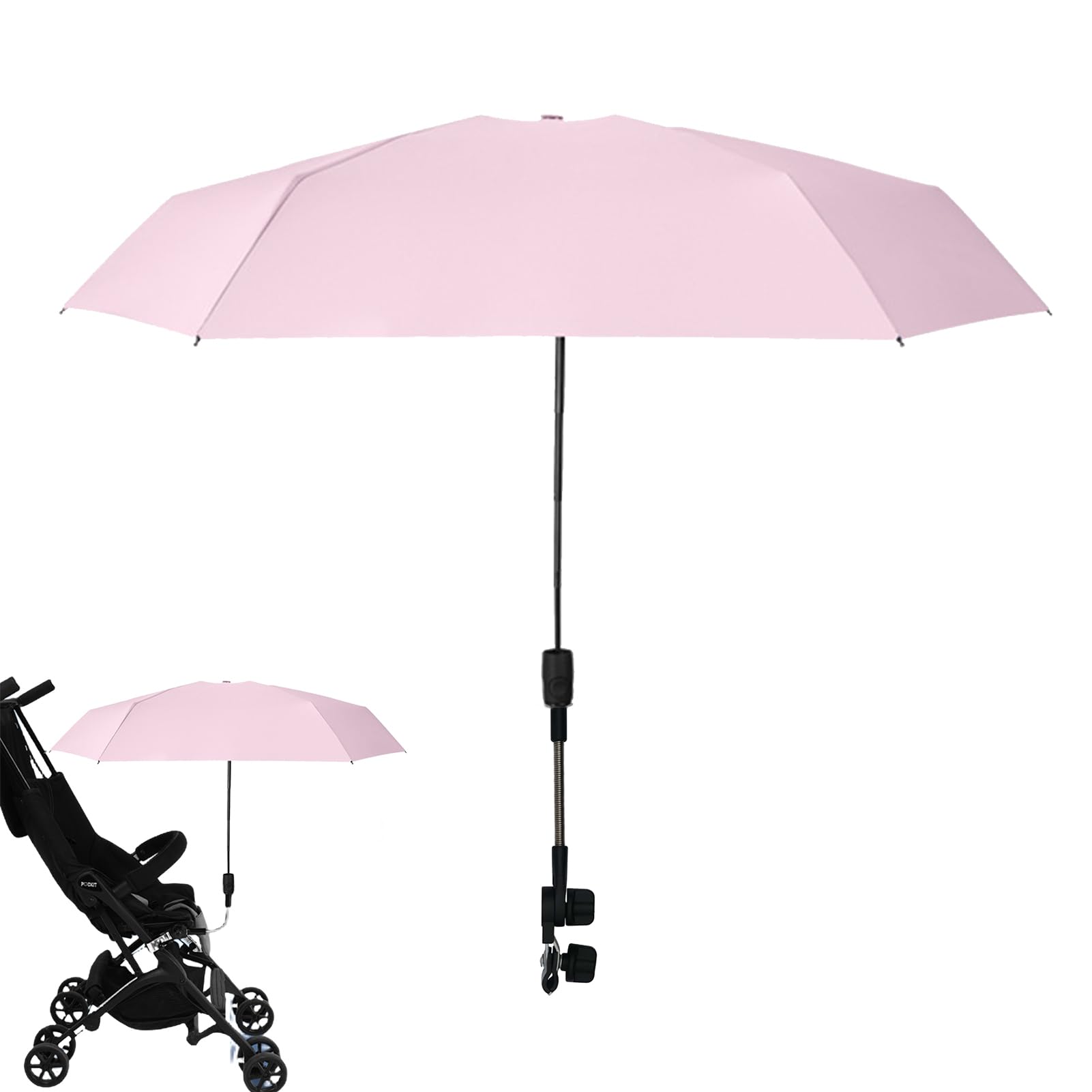 Parasol de poussette pour bébé - Protection UV - UPF 50+ - Réglable à 360