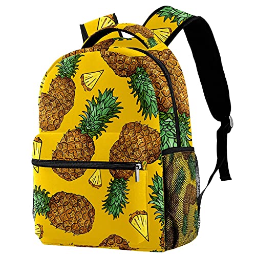Sac à dos fruits tropicaux multicolore grand volume au style décontracté