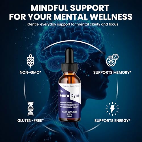 Image of (3 Pack) Neuro Dyne Drops Healthy Vitamin Support Supplement - NeuroDyne Drops Advanced Formula, 24 Hour Liquid Reviews, 3 Month Supply
