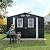 YOPTO 8x8 SF Outdoor Storage Shed,Metal Shed with Lockable Doors & 4 Daylight Windows,Garden Tool Shed w/Air Vents & Sloped Roof, Ideal for Backyard,Patio,Lawn,Dark Gray