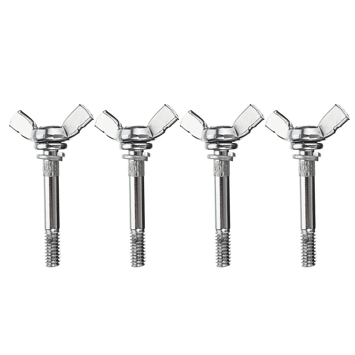 4-Pack Wing Head Bolts – Stainless Steel Butterfly Screws, 6cm X 5mm, Stilts Replacement Accessory, Silver