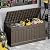 Devoko 78 Gallon Deck Box, Waterproof Resin Outdoor Storage Box for Outside and Patio, Outdoor Storage Bench Lockable for Patio Furniture, Garden Tools and Pool Supplies (Brown, 78 Gallon)