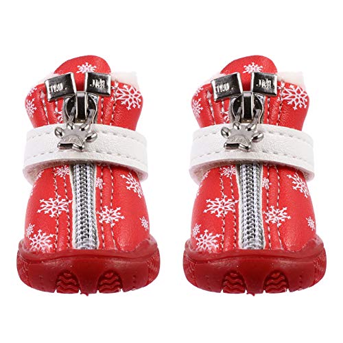 VILLCASE 4Pcs Botas de Cachorro ImpermeÃ¡veis â€‹â€‹Sapatos de Cachorro Protetor de Pata de Animal d