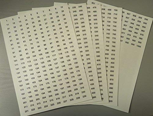 Sequense Sticker Buy Clear 16x10mm Consecutive, Sequential Number Sequence Labels ...