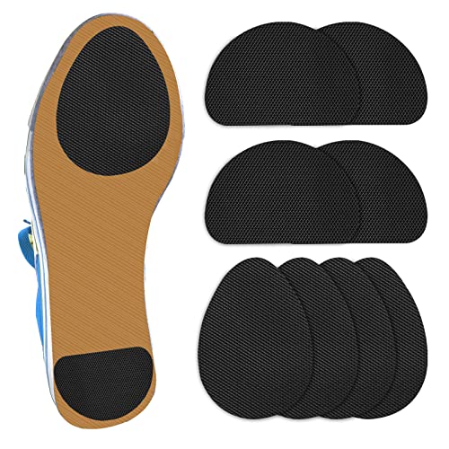 Sibba 4 Paar Schuhgriffe auf der Unterseite der Schuhe, rutschfeste Gummisohlenschutz selbstklebende Schuh-Pads, Aufkleber für Männer und Frauen Geräuschreduzierung Sohle Kissen Schuhpflegesets