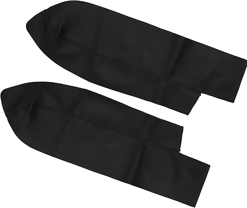 Motoforti Paneles de la puerta delantera del coche, cubierta del reposabrazos, para Honda CR-V 2007-2012, cuero sintético, negro, 1 par