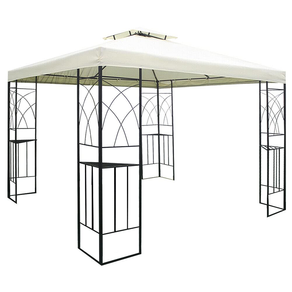 HoitoDeals 1Pcs Patio Metal Gazebo For Garden Marquee Party Tent Canopy Shelter Pavilion