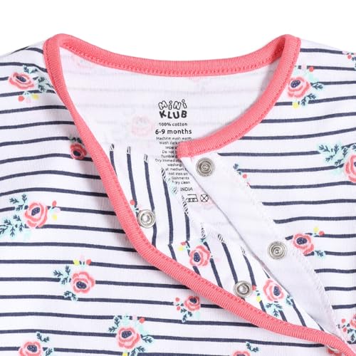 Image of miniklub Baby Flutter Sleeve Round Neck Knit Cotton Top And Bottom, (Multi)