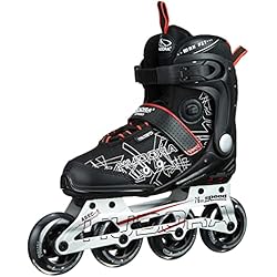 Patines Aluminio Hudora Inliner Inlineskate RX-23 - Patines en línea, Color Rojo/Negro, Talla 36