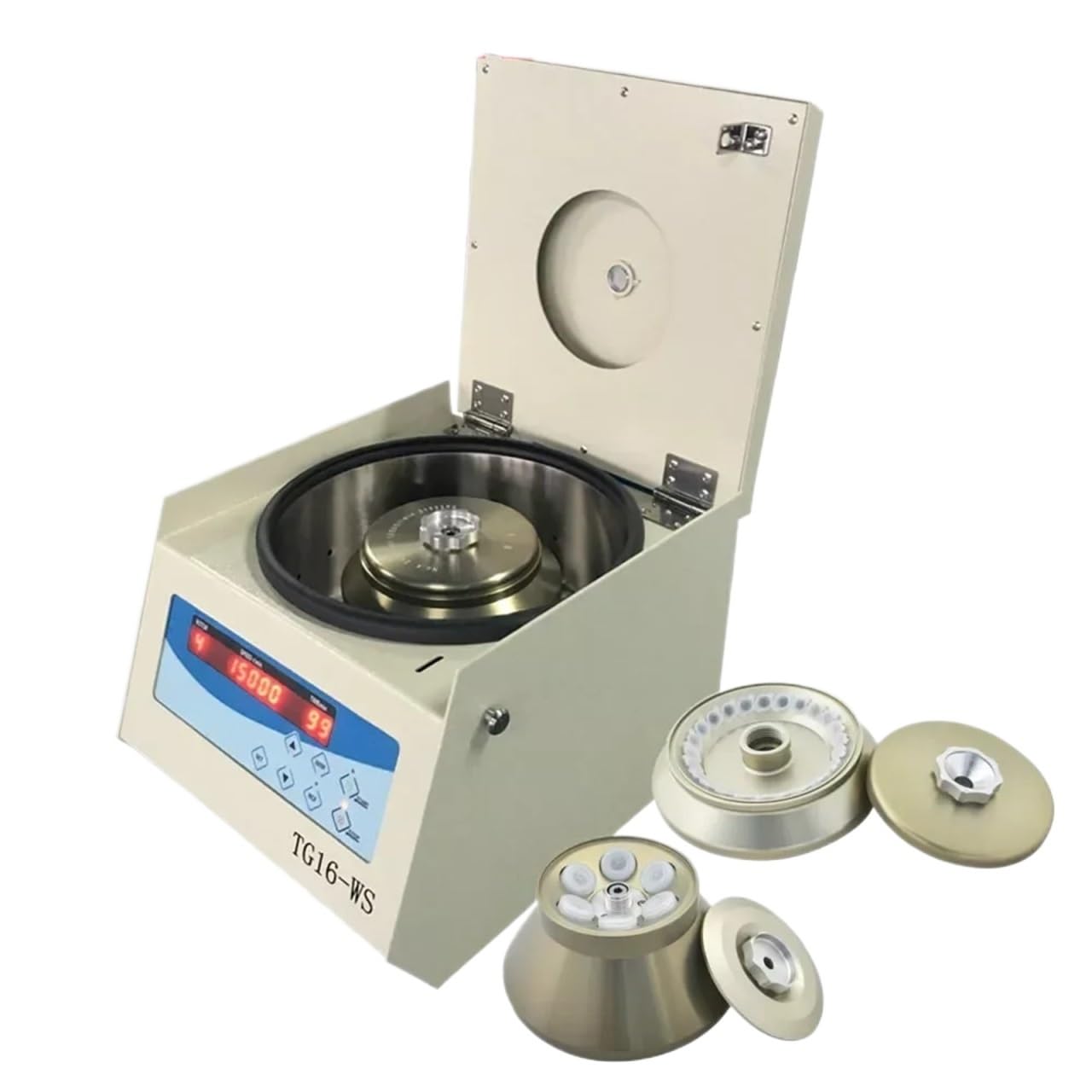 Centrífuga, Máquina centrífuga de mesa laboratorio alta velocidad con pantalla digital LED y rotor ángulo 6x50 ml TG16-WS(With 24x1.5ml rotor)