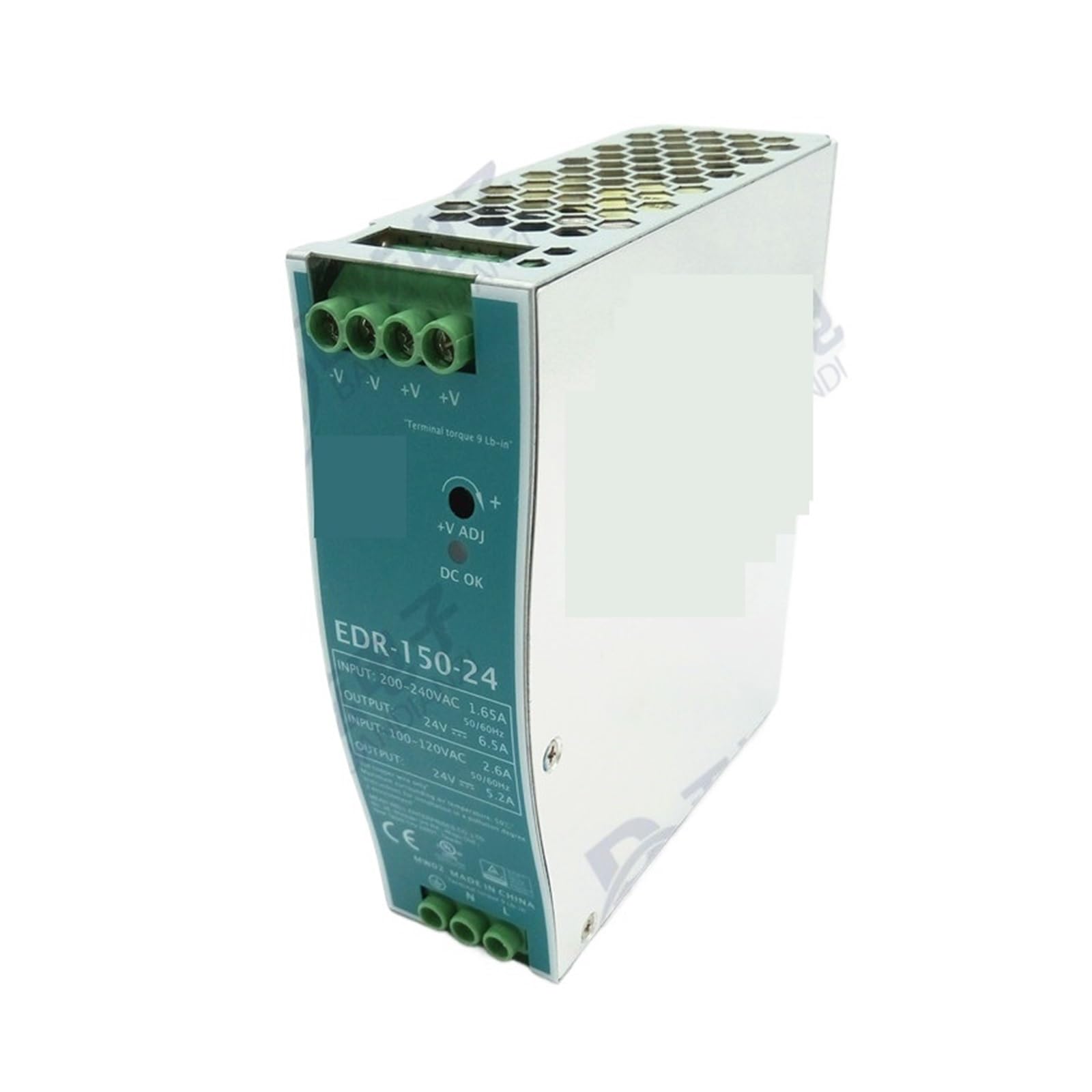 EDR-150-24 alimentation 24V 6.5A rail industriel mince pour armoires électriques de commande