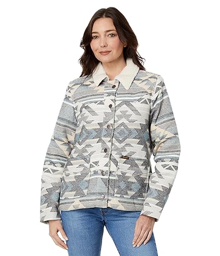 Manteau de grange rétro Wrangler contrasté blanc et noir en taille XL