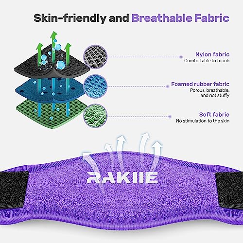 Image of Rakiie 2 Pack Tennis Elbow Brace for Men Women, Adjustable Non-slip Golfer Elbow Strap with Support Compression Pad, Counterforce Brace for Sports, Fit 7.08-14.17 inch, Purple