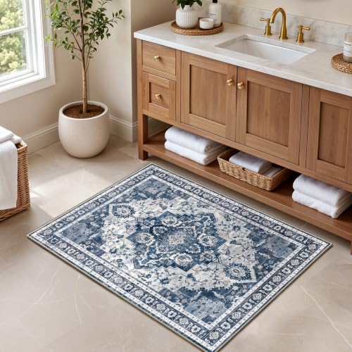 CloudParadise Washable 2x3 Entry Rug: Soft Vintage Washable Rugs - image 9