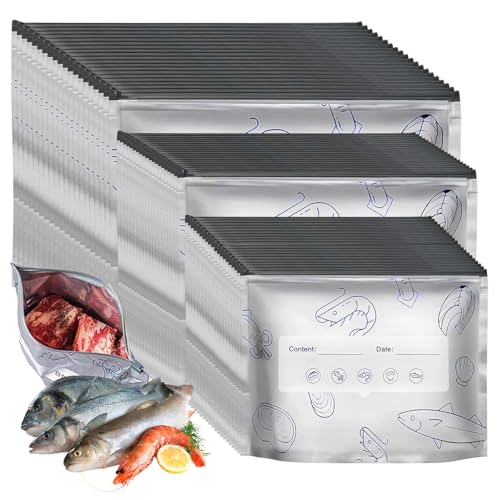 60 Pcs Sacchetti Freezer Riutilizzabili Sacchetti Congelatore 20 x 13 cm,23 x 17 cm,26 x 29 cm Freschezza a Lunga Durata Adatto per Conservare Frutti di Mare Carne Verdura Frutta Disponibile
