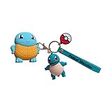 Cute Airpod Case for Airpod 2/1, 3D Cartoon Kawaii Turtle Airpod case Silica Gel Design, Accessories Cartoon Turtle Keychain[Designed for Kids Girl and Boys] (Squirtle 1/2)