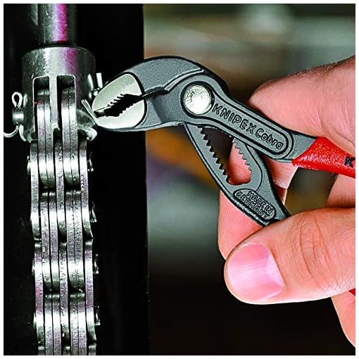 KNIPEX Cobra Water Pump Pliers (Plastic Grip, Red, 125 mm) - Image 3