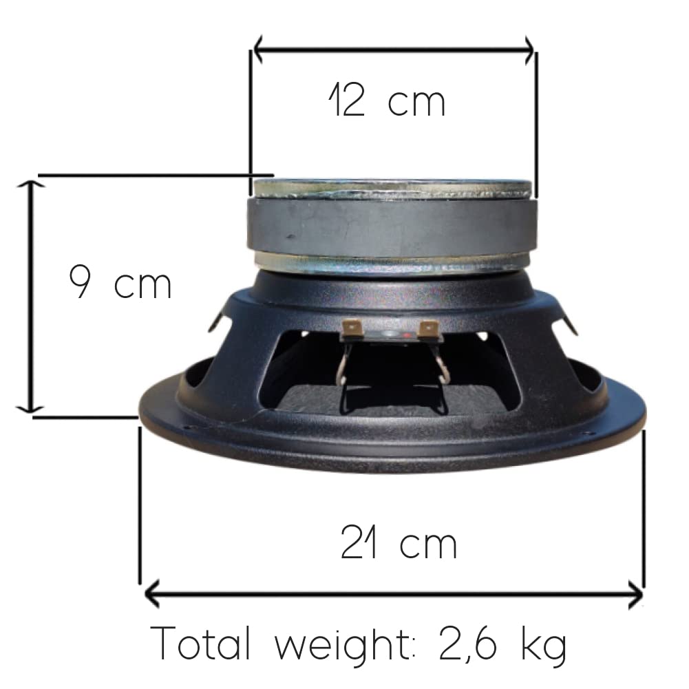 1 altoparlante CIARE PM203 extended range da 20 cm 200 mm 8" di diametro da 150 watt rms e 300 watt max impedenza 8 ohm per casa party, 1 pezzo