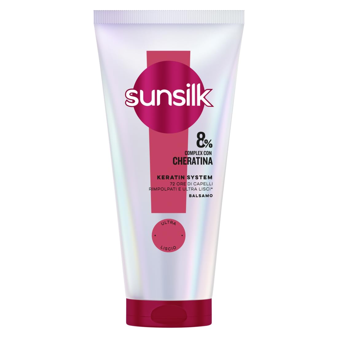 Sunsilk, Balsamo Keratin, Balsamo alla Cheratina per Capelli Lisci e Rimpolpati, Formula con 8% Complex alla Cheratina per Fino a 72 Ore di Effetto Liscio, 180 ml*