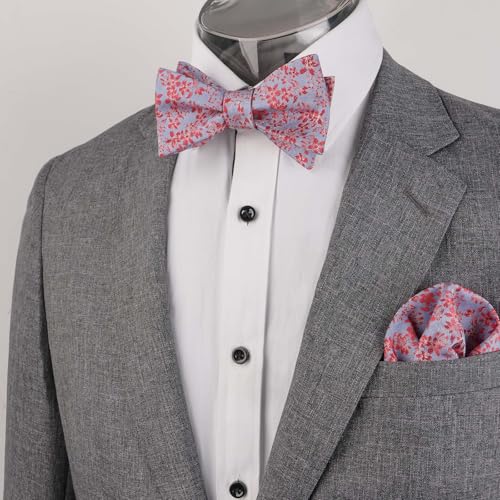 Image of Alizeal Mens 2pcs Floral Pattern Bow Tie Set