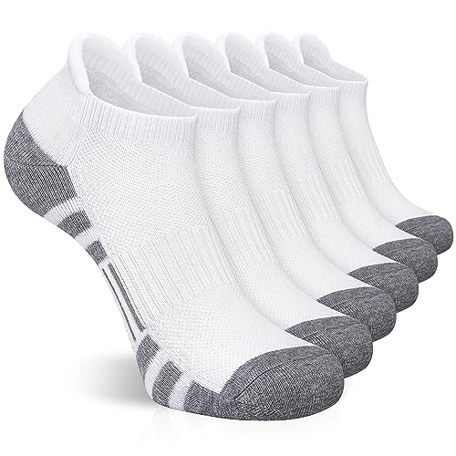 Felicigeely Athletic Running Ankle Socks Cushioned Low Cut Men Women 6 Pack by Felicigeely - Used condition - US$12.16