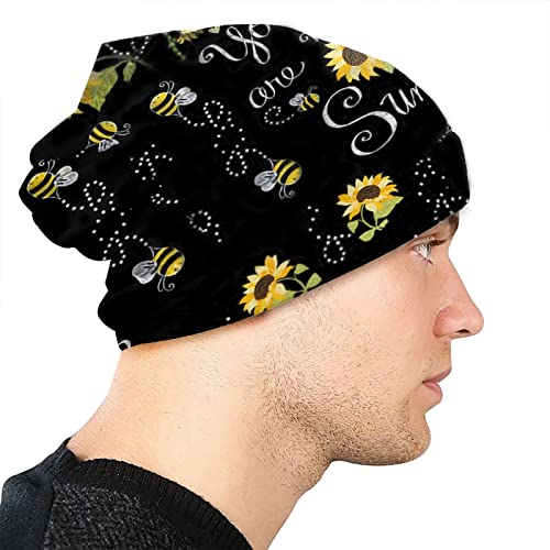 Bee Sunflower Print Neck Gaiter Headscarf Headwear Soft Sleep Cap Beanie Cap Chemo Hat Face Bandanas For Sports #TOP3