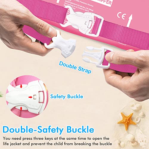 Chriffer Kids Swim Vest Life Jacket For 22-66 Pounds Boys And Girls, Toddler Floaties With Shoulder Harness Arm Wings For 2,3,4,5,6,7 Years Old Baby #TOP3