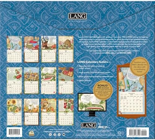 LANG AMERICAN KITCHEN 2026 Wall Calendar - Made in USA image 5
